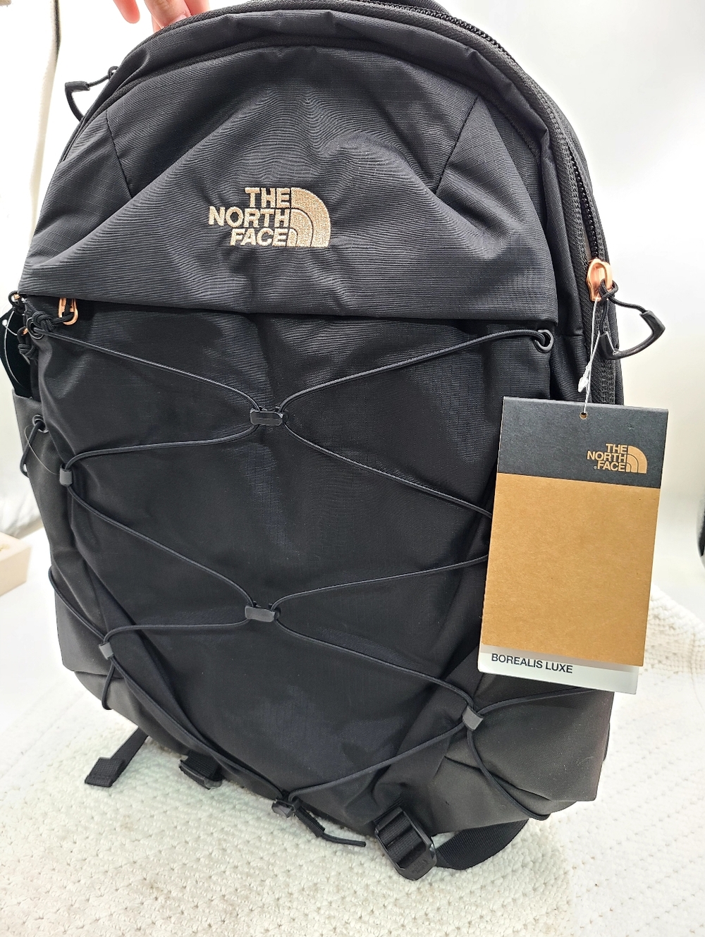 The North Face Black Backpack with Logo Accent